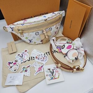 Brand New Authentic Louis Vuitton Murakami Multicolor High Rise Bumbag